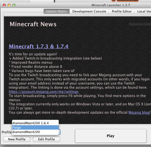 console client for minecraft 1.8.9 for mac